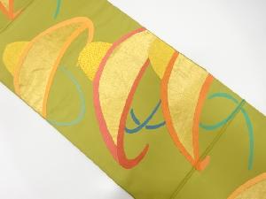 笠模様織出し袋帯